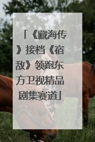 《藏海传》接档《宿敌》领跑东方卫视精品剧集赛道