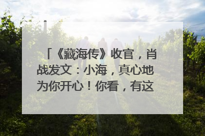 《藏海传》收官，肖战发文：小海，真心地为你开心！你看，有这么多人懂你！