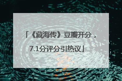 《藏海传》豆瓣开分，7.1分评分引热议