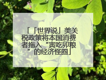 「世界说」美关税政策将本国消费者拖入“寅吃卯粮”的经济怪圈