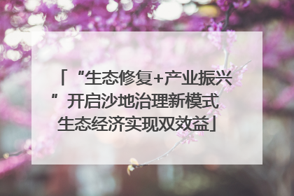 “生态修复+产业振兴”开启沙地治理新模式 生态经济实现双效益