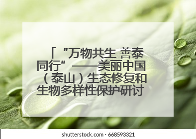 “万物共生 善泰同行”——美丽中国（泰山）生态修复和生物多样性保护研讨会成功举办