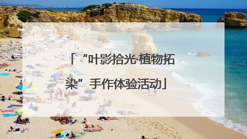 “叶影拾光·植物拓染”手作体验活动