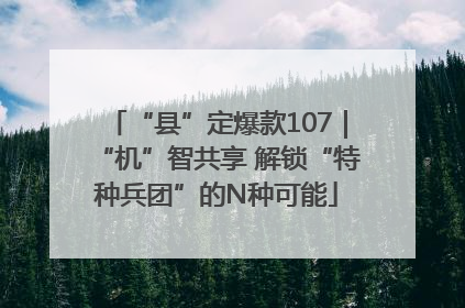 “县”定爆款107｜“机”智共享 解锁“特种兵团”的N种可能
