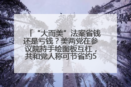 “大而美”法案省钱还是亏钱？美两党在参议院持手绘图板互杠，共和党人称可节省约5000亿美元，民主党人称将增加4.45万亿美元赤字