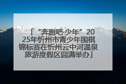 “奔跑吧·少年”2025年忻州市青少年围棋锦标赛在忻州云中河温泉旅游度假区圆满举办