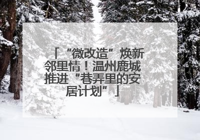“微改造”焕新邻里情！温州鹿城推进“巷弄里的安居计划”