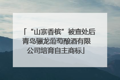 “山寨香槟”被查处后 青岛骊龙葡萄酿酒有限公司培育自主商标