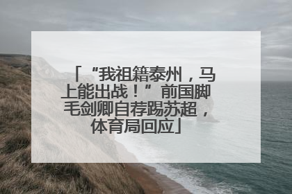 “我祖籍泰州，马上能出战！”前国脚毛剑卿自荐踢苏超，体育局回应