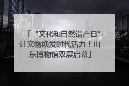“文化和自然遗产日”让文物焕发时代活力！山东博物馆双展启幕