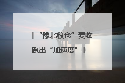 “豫北粮仓”麦收跑出“加速度”
