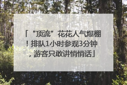 “顶流”花花人气爆棚！排队1小时参观3分钟，游客只敢讲悄悄话