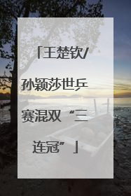 王楚钦/孙颖莎世乒赛混双“三连冠”