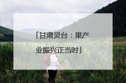 甘肃灵台：果产业振兴正当时