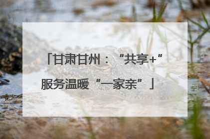 甘肃甘州：“共享+”服务温暖“一家亲”