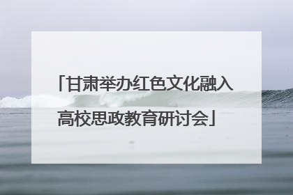 甘肃举办红色文化融入高校思政教育研讨会