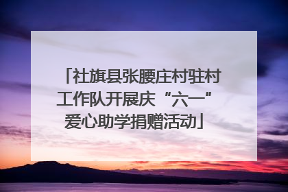 社旗县张腰庄村驻村工作队开展庆“六一”爱心助学捐赠活动
