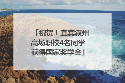 祝贺！宜宾叙州高场职校4名同学获得国家奖学金
