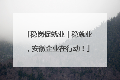 稳岗促就业｜稳就业，安徽企业在行动！
