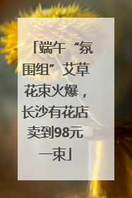 端午“氛围组”艾草花束火爆，长沙有花店卖到98元一束