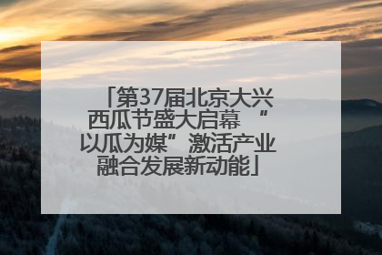 第37届北京大兴西瓜节盛大启幕 “以瓜为媒”激活产业融合发展新动能