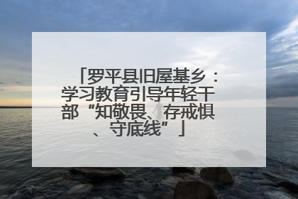罗平县旧屋基乡：学习教育引导年轻干部“知敬畏、存戒惧、守底线”