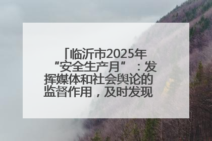 临沂市2025年“安全生产月”：发挥媒体和社会舆论的监督作用，及时发现并消除安全隐患