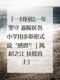 一封回信一年坚守 嘉陵区各小学用多彩形式说“感恩”｜风起之江 扶摇直上