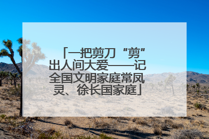 一把剪刀“剪”出人间大爱——记全国文明家庭常凤灵、徐长国家庭