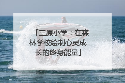 三原小学：在森林学校绘制心灵成长的终身能量