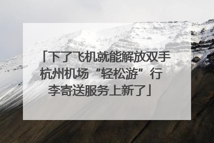 下了飞机就能解放双手 杭州机场“轻松游”行李寄送服务上新了