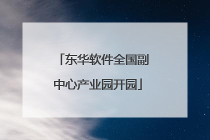东华软件全国副中心产业园开园