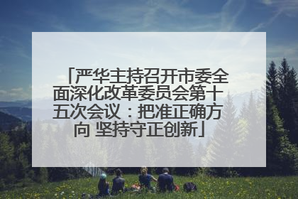 严华主持召开市委全面深化改革委员会第十五次会议：把准正确方向 坚持守正创新