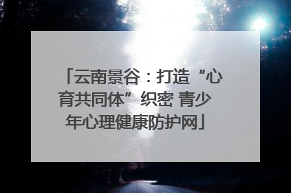 云南景谷：打造“心育共同体”织密 青少年心理健康防护网