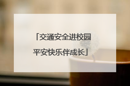 交通安全进校园 平安快乐伴成长