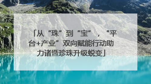 从“珠”到“宝”，“平台+产业”双向赋能行动助力诸暨珍珠升级蜕变