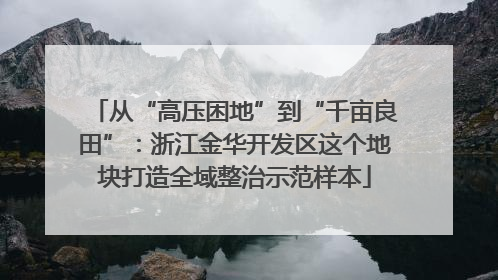 从“高压困地”到“千亩良田”：浙江金华开发区这个地块打造全域整治示范样本