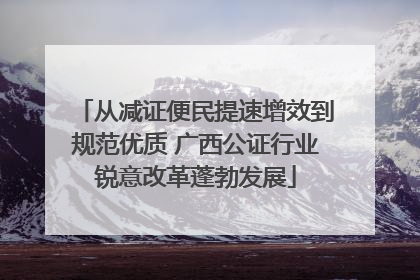 从减证便民提速增效到规范优质 广西公证行业锐意改革蓬勃发展