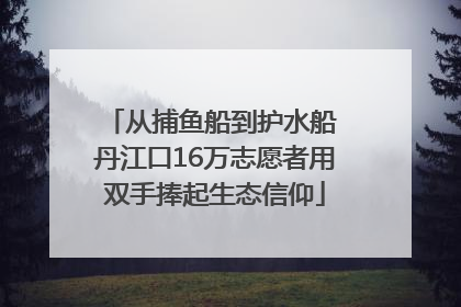 从捕鱼船到护水船 丹江口16万志愿者用双手捧起生态信仰