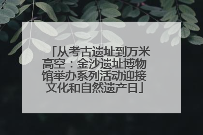 从考古遗址到万米高空：金沙遗址博物馆举办系列活动迎接文化和自然遗产日