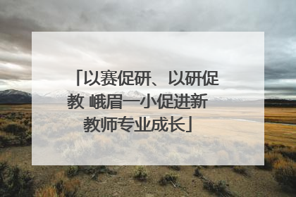 以赛促研、以研促教 峨眉一小促进新教师专业成长