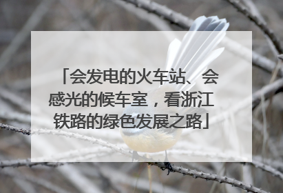 会发电的火车站、会感光的候车室，看浙江铁路的绿色发展之路