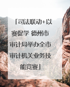 司法联动+以赛促学 德州市审计局举办全市审计机关业务技能竞赛