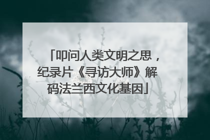 叩问人类文明之思，纪录片《寻访大师》解码法兰西文化基因