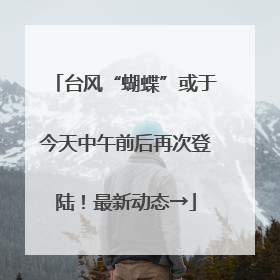 台风“蝴蝶”或于今天中午前后再次登陆！最新动态→