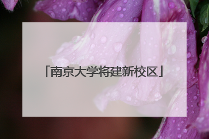 南京大学将建新校区