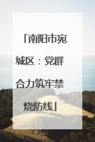 南阳市宛城区：党群合力筑牢禁烧防线
