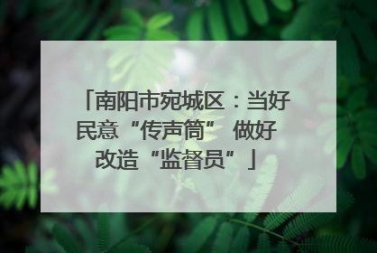 南阳市宛城区：当好民意“传声筒” 做好改造“监督员”