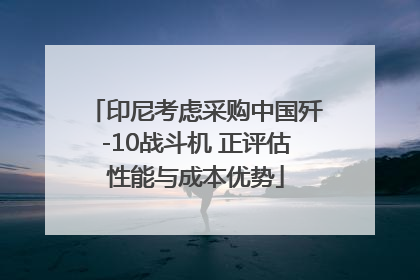 印尼考虑采购中国歼-10战斗机 正评估性能与成本优势