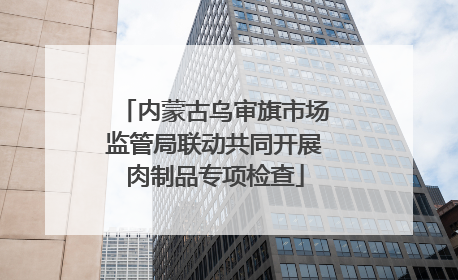内蒙古乌审旗市场监管局联动共同开展肉制品专项检查